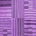 Square Machine Washable Abstract Purple Contemporary Area Rugs, wshcon400pur