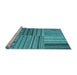 Sideview of Machine Washable Abstract Light Blue Contemporary Rug, wshcon400lblu