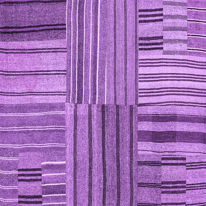 Square Abstract Purple Contemporary Rug, con400pur