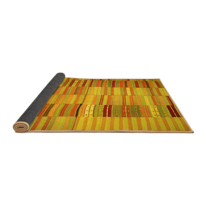 Sideview of Southwestern Yellow Country Rug, con401yw