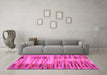 Machine Washable Southwestern Pink Country Rug in a Living Room, wshcon401pnk