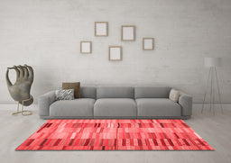 Country Red Washable Rugs