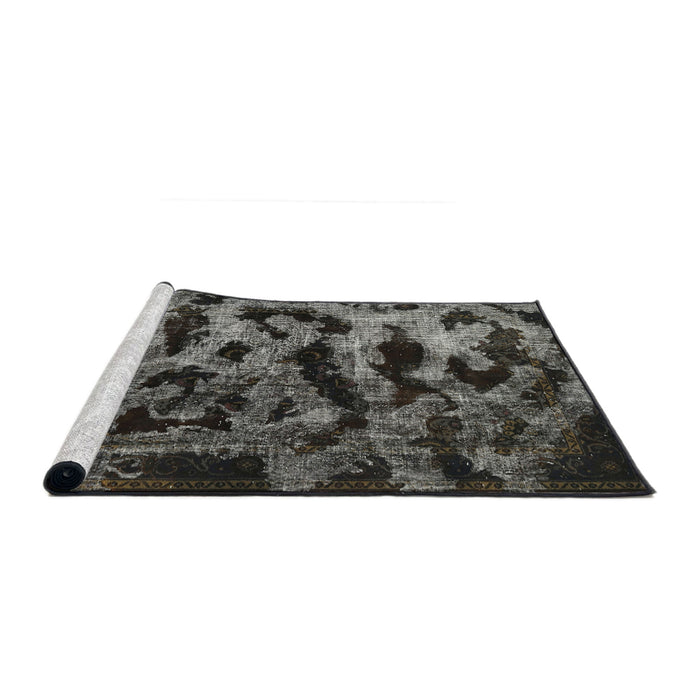 Serging Thickness of Machine Washable Contemporary Sage Green Rug, wshcon402