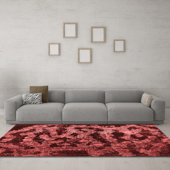 Bohemian Red Washable Rugs