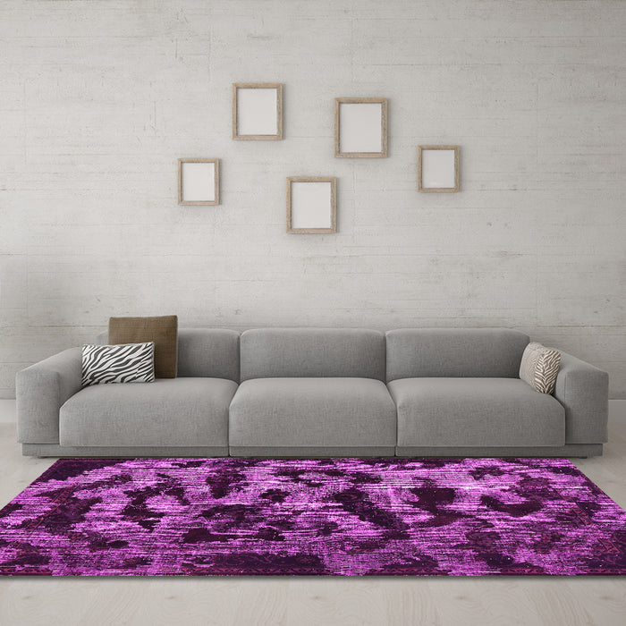 Machine Washable Persian Pink Bohemian Rug in a Living Room, wshcon402pnk