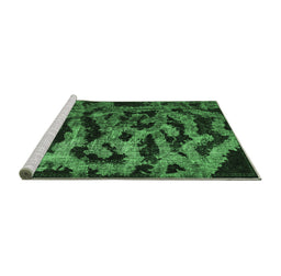 Sideview of Machine Washable Persian Emerald Green Bohemian Area Rugs, wshcon402emgrn