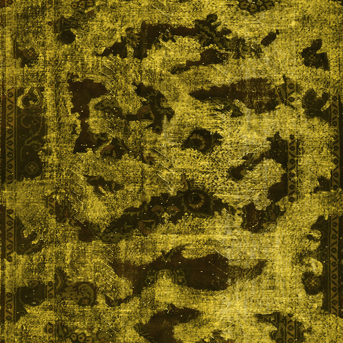 Machine Washable Persian Yellow Bohemian Rug, wshcon402yw