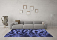 Machine Washable Persian Blue Bohemian Rug, wshcon402blu