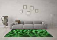 Machine Washable Persian Green Bohemian Rug, wshcon402grn