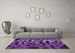 Machine Washable Persian Purple Bohemian Area Rugs in a Living Room, wshcon402pur