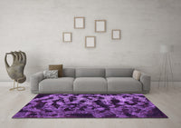 Machine Washable Persian Purple Bohemian Rug, wshcon402pur