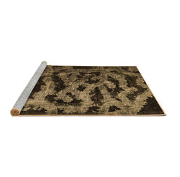 Sideview of Machine Washable Persian Brown Bohemian Rug, wshcon402brn