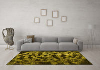 Machine Washable Persian Yellow Bohemian Rug, wshcon402yw