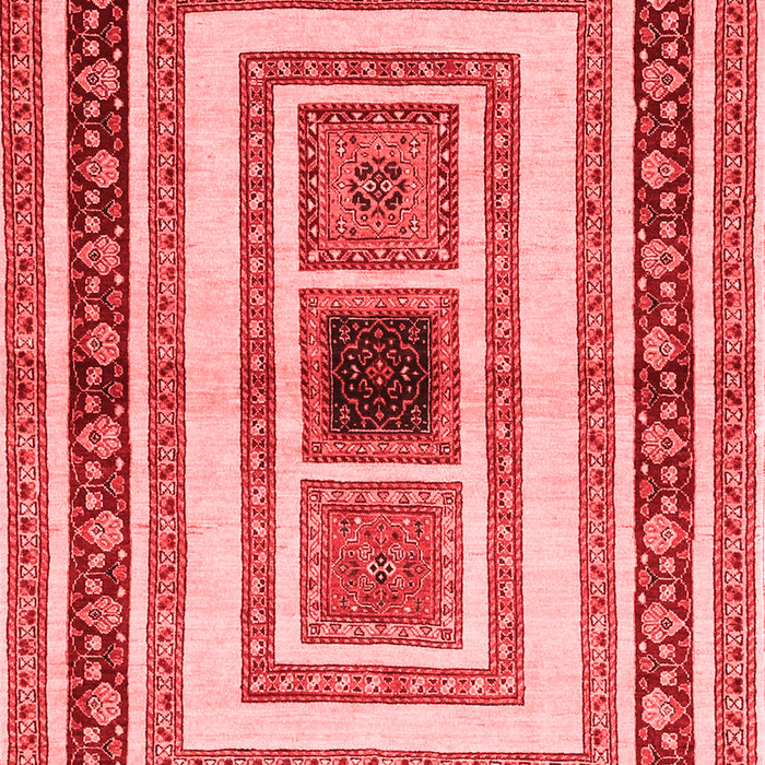 Machine Washable Abstract Red Contemporary Rug, wshcon403red