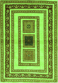 Abstract Green Contemporary Rug, con403grn