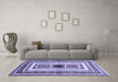 Machine Washable Abstract Blue Contemporary Rug in a Living Room, wshcon403blu