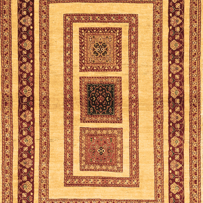 Machine Washable Abstract Brown Contemporary Rug, wshcon403brn