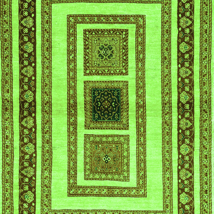Serging Thickness of Machine Washable Abstract Green Contemporary Area Rugs, wshcon403grn