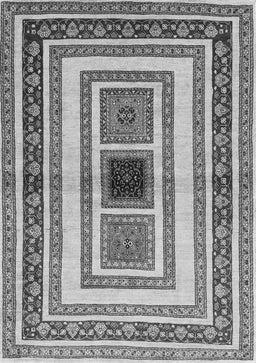 Abstract Gray Contemporary Rug, con403gry