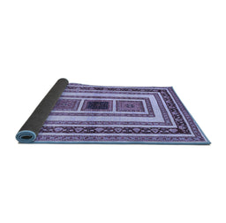 Sideview of Abstract Blue Contemporary Rug, con403blu