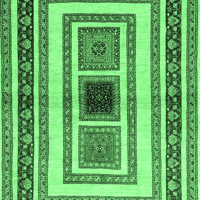 Machine Washable Abstract Emerald Green Contemporary Area Rugs, wshcon403emgrn