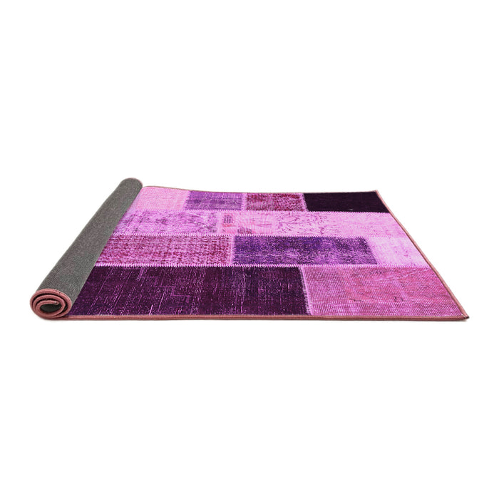 Sideview of Patchwork Pink Transitional Rug, con404pnk