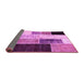 Sideview of Patchwork Pink Transitional Rug, con404pnk