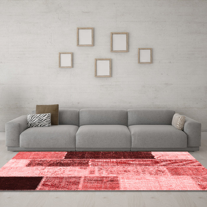 Transitional Red Washable Rugs