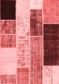 Patchwork Red Transitional Rug, con404red