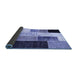 Sideview of Patchwork Blue Transitional Rug, con404blu