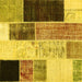 Square Patchwork Yellow Transitional Rug, con404yw