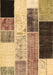 Patchwork Brown Transitional Rug, con404brn