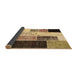 Sideview of Patchwork Brown Transitional Rug, con404brn