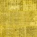 Square Patchwork Yellow Transitional Rug, con405yw