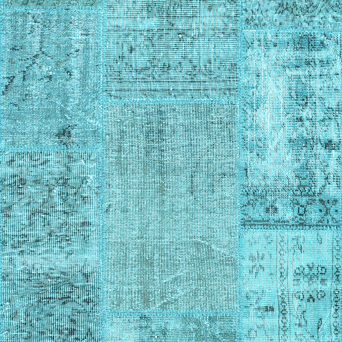 Patchwork Light Blue Transitional Rug, con405lblu