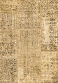 Patchwork Brown Transitional Rug, con405brn