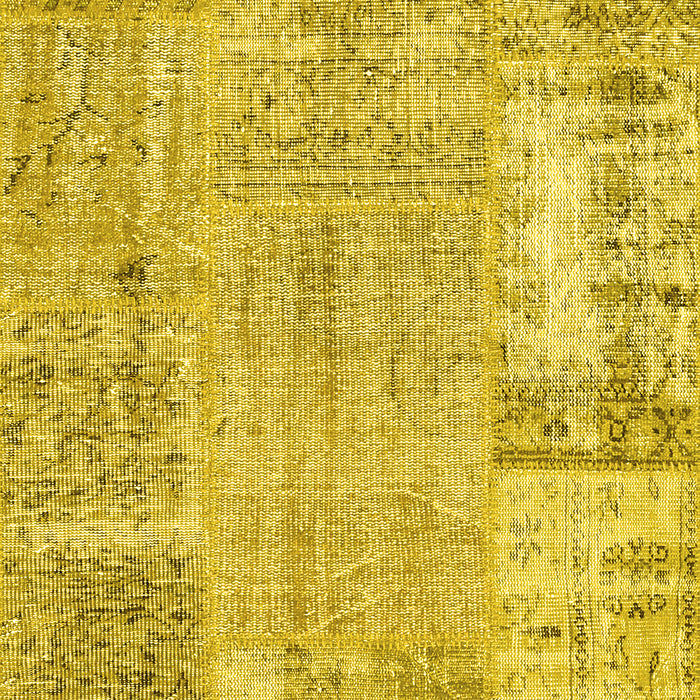 Patchwork Yellow Transitional Rug, con405yw