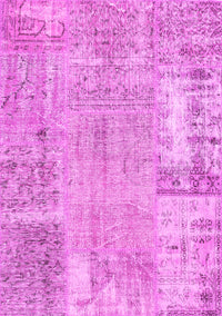 Patchwork Pink Transitional Rug, con405pnk