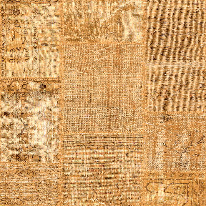 Serging Thickness of Patchwork Orange Transitional Rug, con405org