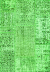 Patchwork Green Transitional Rug, con405grn