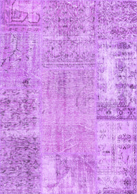 Patchwork Purple Transitional Rug, con405pur