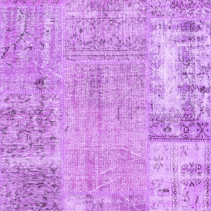 Machine Washable Patchwork Purple Transitional Area Rugs, wshcon405pur