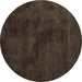 Round Machine Washable Abstract Brown Contemporary Rug, wshcon406brn