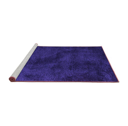 Sideview of Machine Washable Abstract Purple Contemporary Area Rugs, wshcon406pur