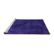 Sideview of Machine Washable Abstract Purple Contemporary Area Rugs, wshcon406pur