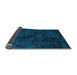 Sideview of Abstract Light Blue Contemporary Rug, con406lblu