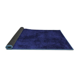 Sideview of Abstract Blue Contemporary Rug, con406blu