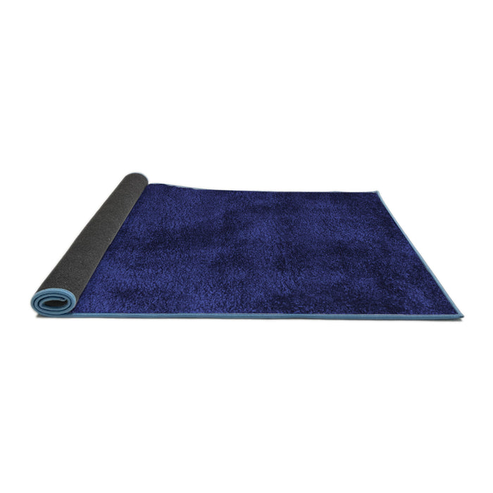Sideview of Abstract Blue Contemporary Rug, con406blu