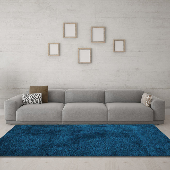 Machine Washable Abstract Light Blue Contemporary Rug in a Living Room, wshcon406lblu
