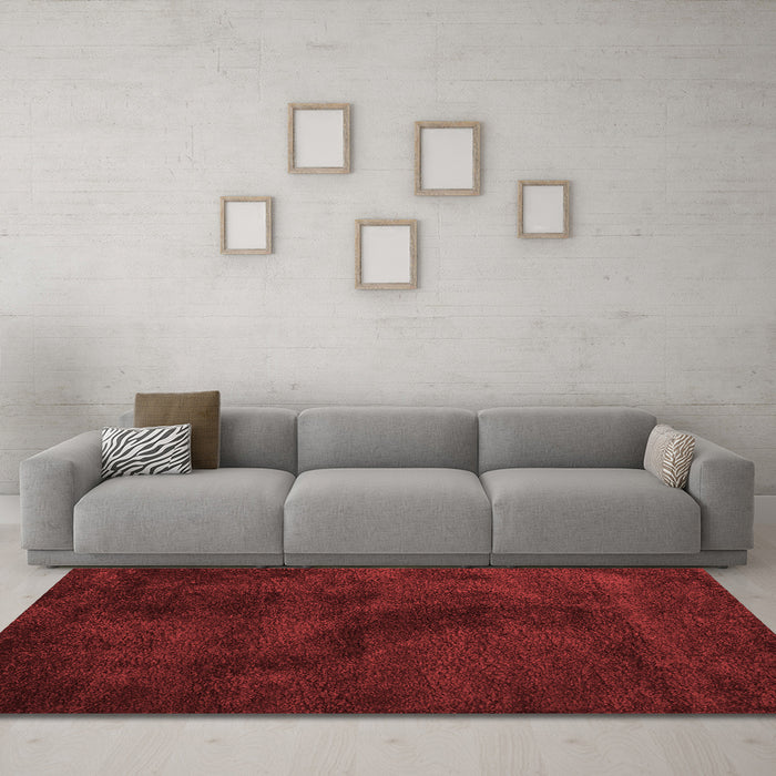 Contemporary Red Washable Rugs